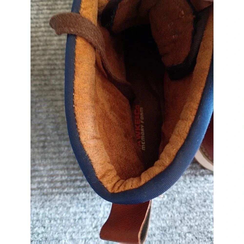 Hawke & Co Men's High Top Brown Boots With Blue Collar Size 13 (I Think)